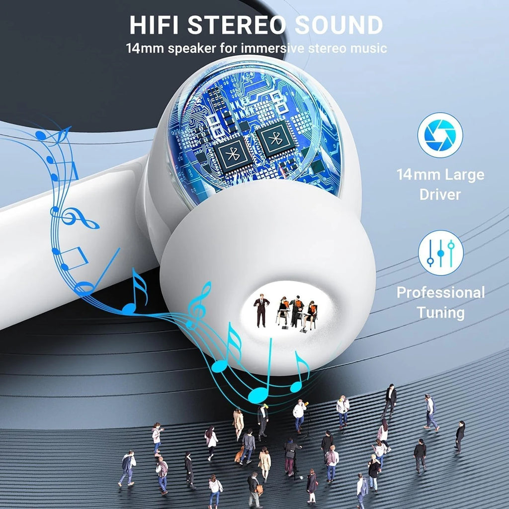 Bluetooth 5.3 Wireless Earphones 3D Stereo TWS In Ear EarBuds HiFi Music for AirPods Pro Portable Wireless Audio Headphones
